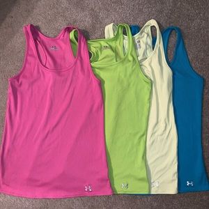 4 under armour women’s racer back tank top large